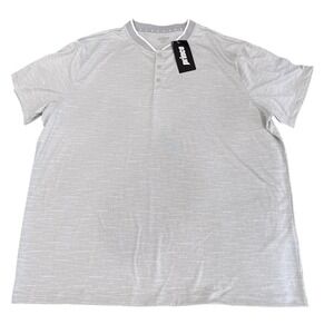 Prince Men's XXL – Slab Tapered Collar Polo (Pure White/Highrise) NWT‎ MSRP $45